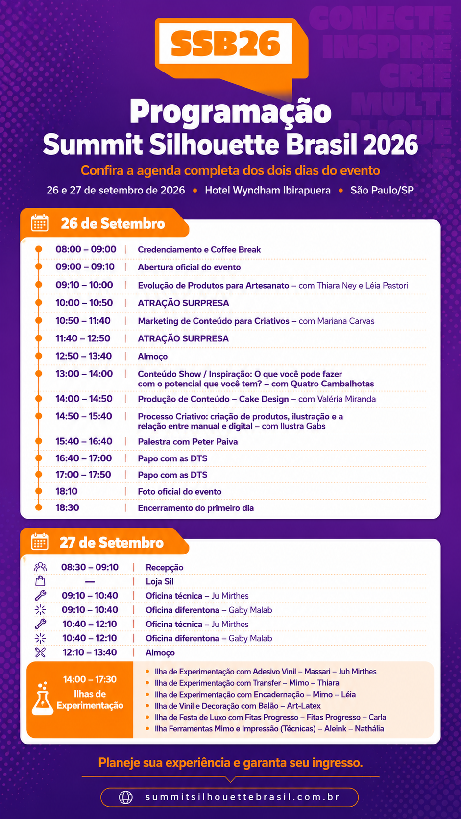Summit Silhouette Brasil – Agenda 2026