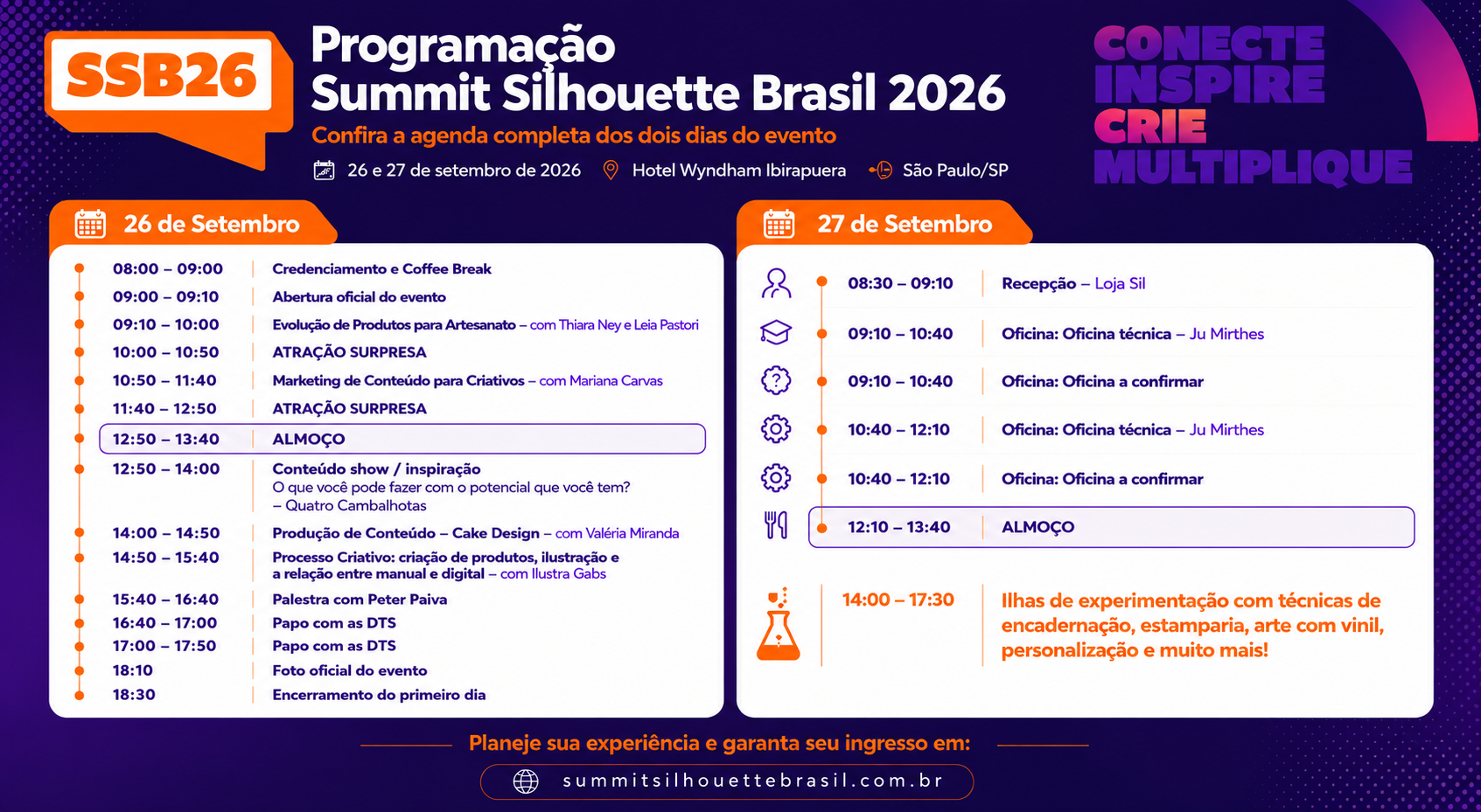 Summit Silhouette Brasil – Agenda 2026